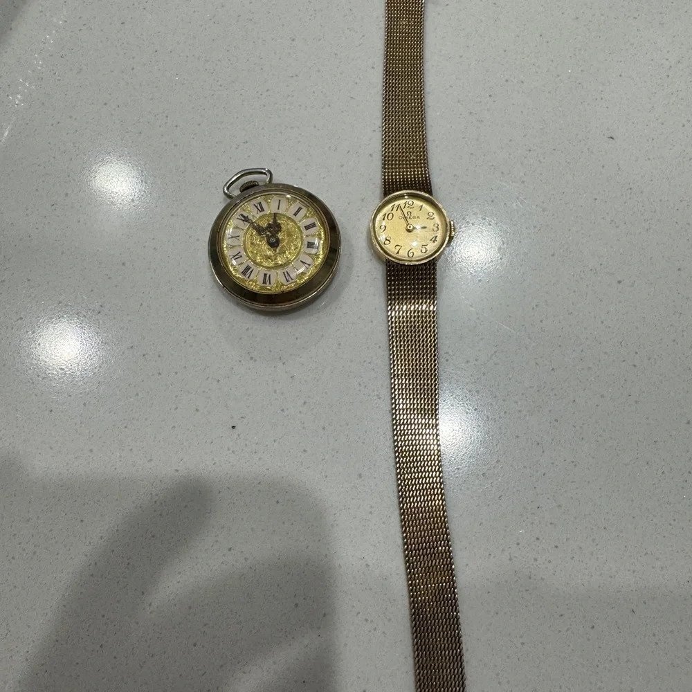 Omega Women's Gold Mesh Bracelet Watch